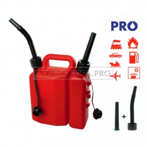 TANICA CARBURANTE OMOLOGATA 5 LITRI DOPPIO USO per BENZINA e OLIO 3,5 + 1,5 LT