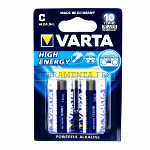 VARTA HIGH ENERGY C BATTERIE PILE MEZZA TORCIA 1.5 V 04914 LR14 CONF 2 PEZZI