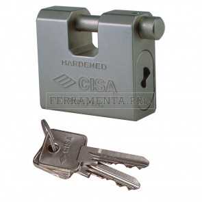 LUCCHETTO in ACCIAIO CORAZZATO CISA TOP di SICUREZZA CEMENTATO per CANCELLI PORTONI