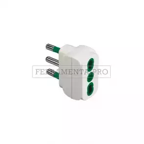 FANTON 82110 ADATTATORE SPINA ITALIANA 2P+T 16A PRESA BIPASSO ITALIANA 2P+T 16A