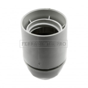 PORTALAMPADA LISCIO in PLASTICA ADATTATORE LUCE LAMPADINA per E 27 BIANCO o NERO