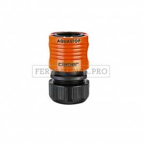 RACCORDO 1/2 ACQUA STOP per TUBO GIARDINO IRRIGAZIONE GIARDINAGGIO CLABER 8602