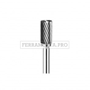 FRESE IN CARBURO DI TUNGSTENO FORMA CILINDRICA CON TAGLI IN TESTA TAGLIO STANDARD per FINITURA SBAVATURA METALLI LEGNO PLASTICA 