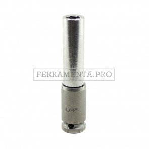 BUSSOLA LUNGA POWER IMPACT con ANELLO DI TENUTA e MAGNETE per INSERTI ESAGONALI da 1/4