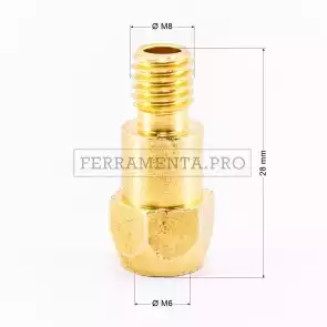 PORTA TUBETTO SUPPORTO M6 RICAMBIO per TORCIA SALDATURA MIG 26 e 36