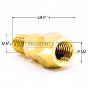 PORTA TUBETTO SUPPORTO M8 RICAMBIO per TORCIA SALDATURA MIG 26 e 36