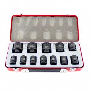 KIT 12 BUSSOLE POWER IMPACT ATTACCO 1/2 per AVVITATORE PISTOLA IMPULSI PNEUMATICA