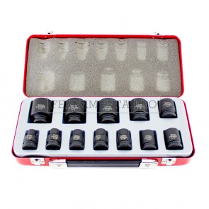 KIT 12 BUSSOLE POWER IMPACT ATTACCO 1/2 per AVVITATORE PISTOLA IMPULSI PNEUMATICA