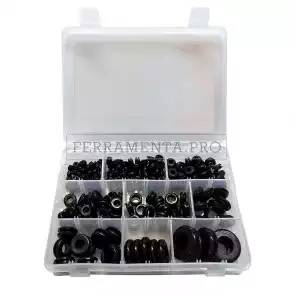 SET 210 PZ GOMMINI ANELLI PASSACAVI in GOMMA per PASSAGGIO PROTEZIONE CAVO FILO