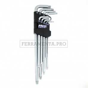 SERIE 9 CHIAVI TORX® CON FORO NICHELATE TIPO LUNGO