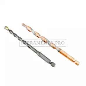 PUNTA MURO WIDIA VARIE MISURE con ATTACCO ESAGONALE 1/4 per TRAPANO AVVITATORE