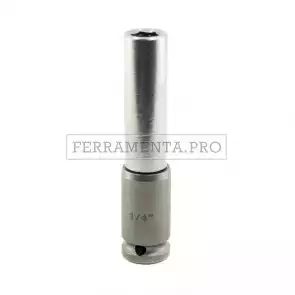 BUSSOLA LUNGA POWER IMPACT con ANELLO DI TENUTA e MAGNETE per INSERTI ESAGONALI da 1/4