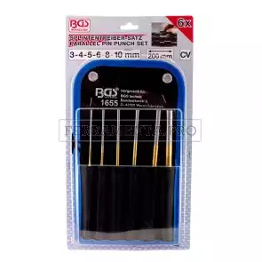 KIT 6 CACCIASPINE DA 3 A 10 mm LUNGHEZZA 200 mm per RIMOZIONE PERNI in CUSTODIA