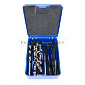 KIT FILETTI RIPORTATI ELICOIDI per RI FILETTARE RIPRISTINARE FORI SPANATI ROVINATI 