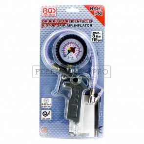 PISTOLA GONFIAGGIO PNEUMATICA PER GOMME AUTO MOTO BICI PNEUMATICI IN ALLUMINIO PRESSOFUSO PROFESSIONALE