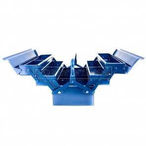 CASSETTA VALIGIA PORTA ATTREZZI PORTAUTENSILI 5 SCOMPARTI IN ACCIAIO PROFESSIONALE 430mm