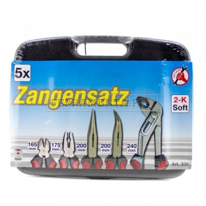 KIT VALIGETTA 5 PEZZI PINZE TRONCHESE con IMPUGNATURA ANTISCIVOLO