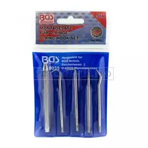 KIT ASSORTIMENTO GANCI PER O-RING 5 STRUMENTI RIMOZIONE GUARNIZIONI PROFESSIONALE