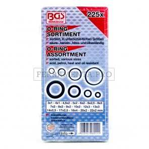KIT ASSORTIMENTO O-RING METRICI da 255 PEZZI 3-22mm GUARNIZIONI PROFESSIONALI