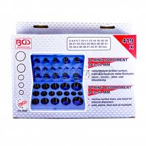 KIT ASSORTIMENTO O-RING METRICI da 419 PEZZI 3-50mm GUARNIZIONI ALTA RESISTENZA PROFESSIONALI