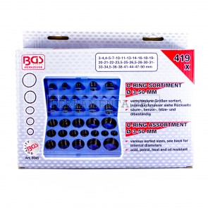 KIT ASSORTIMENTO O-RING METRICI da 419 PEZZI 3-50mm GUARNIZIONI ALTA RESISTENZA PROFESSIONALI