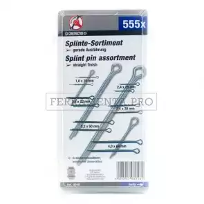 KIT ASSORTIMENTO COPPIGLIE DA 555 PEZZI PROFESSIONALE FERMA PERNO