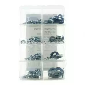ASSORTIMENTO 250 PEZZI RONDELLE ASSORTITE PIANE e ELASTICHE