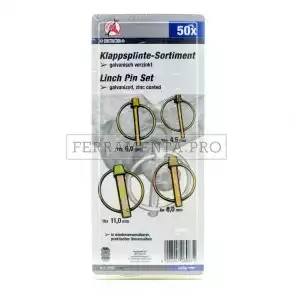 KIT 50 PEZZI COPPIGLIE A SCATTO AD ANELLO ZINCATE per CARICHI PESANTI