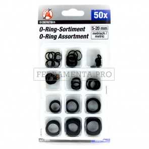 KIT ASSORTIMENTO O-RING GUARNIZIONI METRICI DA 50 PEZZI 5-20mm PROFESSIONALE