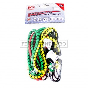 KIT 6 ELASTICI CORDA FUNE ELASTICIZZATA per AUTO BARCA PACCHI NAUTICA BAGAGLIAIO