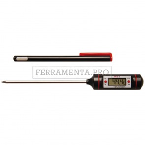 TERMOMETRO DIGITALE PENNA con SONDA ACCIAIO INOX per CUCINA AUTO CASA CLIMA