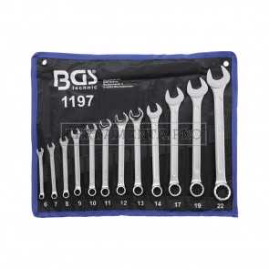 SERIE SET 12 CHIAVI COMBINATE ANELLO FORCHETTA da 6 a 22 mm PROFESSIONALI 