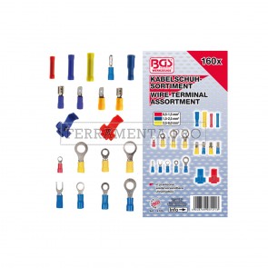 ASSORTIMENTO CAPICORDA TERMINALI ELETTRICI ISOLATI 160 PZ MANICOTTI SPINE PIATTE