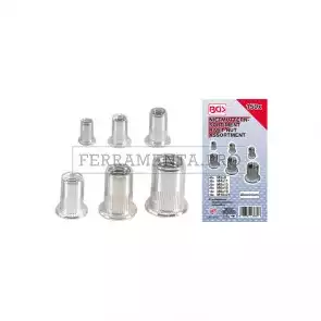 ASSORTIMENTO 150 INSERTI RIVETTI FILETTATI da M3 a M10 in ALLUMINIO