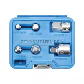 SET PROFESSIONALE 6 ADATTATORI per CRICCHETTO CHIAVI BUSSOLA ad ATTACCO QUADRO