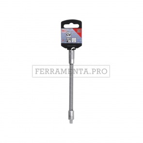 PROLUNGA FLESSIBILE 150mm CHIAVI a BUSSOLA in CROMO VANADIO ATTACCO QUADRO 1/4"