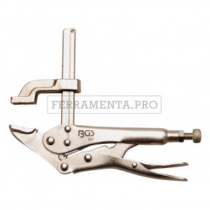 PINZA a SCATTO AUTOBLOCCANTE REGOLABILE con BRACCIO LUNGO FISSAGGIO BLOCCAGGIO