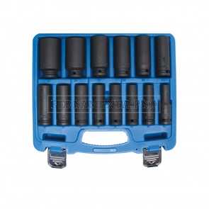 SET 14 BUSSOLE BOCCOLE IMPACT a MACCHINA ESAGONALI LUNGHE 1/2" da 10 a 32 mm