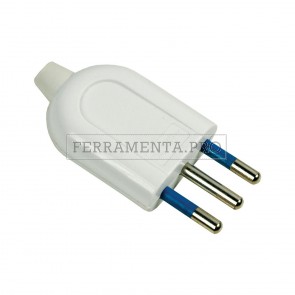 SPINA ELETTRICA MOBILE VOLANTE BIANCA 2 POLI + TERRA 10A per PROLUNGA CABLAGGIO