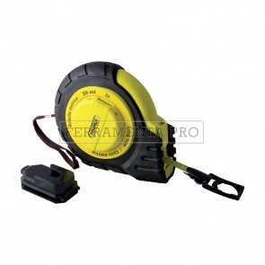 ROTELLA RULLINA con MAGNETE METRICA METRO NASTRO METALLICO in ACCIAIO 20 METRI