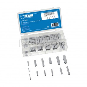 SET SERIE ASSORTIMENTO 60 CHIAVETTE PARALLELE in ACCIAIO CROMATO FERVI 0257
