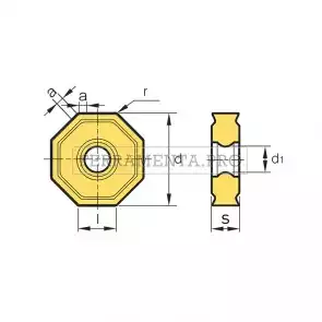 INSERTO PER FRESATURA ACCIAIO 5 mm GRADO 234 FINITURA MEDIA E FRESATURA A 45°