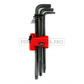 KIT BRUGOLE CHIAVI ESAGONALI ad L METRICHE BLACKLASER WERA per FAI DA TE OFFICINA MECCANICO