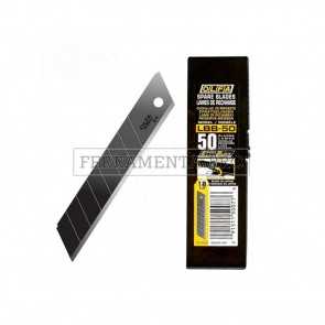 TUBETTO 50 LAME BRUNITE 18mm OLFA LBB-50 RICAMBIO CUTTER TRINCETTO TAGLIERINO 