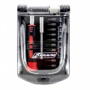 GIRAVITE CACCIAVITE di PRECISIONE con 11 INSERTI TAGLIO CROCE PH TORX TX