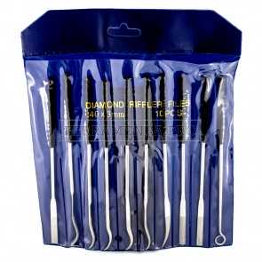 KIT 10 LIME DIAMANTATE SAGOMATE CURVE PROFESSIONALI DIAMOND FILE SET