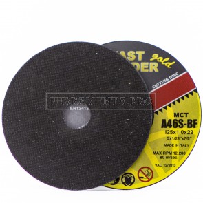 DISCO TAGLIO ULTRASOTTILE INDUSTRIALE ROSVER per SMERIGLIATRICE Ø 125mm