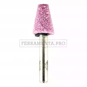 MOLA RUOTA VETRIFICATA AL CORINDONE ROSA CONICA per SGROSSARE SMERIGLIARE FINIRE ACCIAI TENERI BASSOLEGATI GHISA