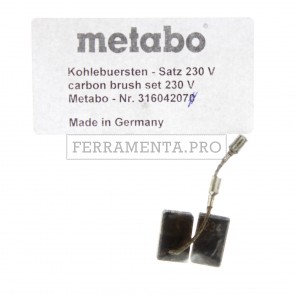 COPPIA CARBONCINI SPAZZOLE ORIGINALI METABO per W WB WP WBA WE WEA WEP WEPA