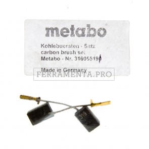 COPPIA CARBONCINI SPAZZOLE di RICAMBIO ORIGINALI METABO per W 9 - WP 9 - WEV 10